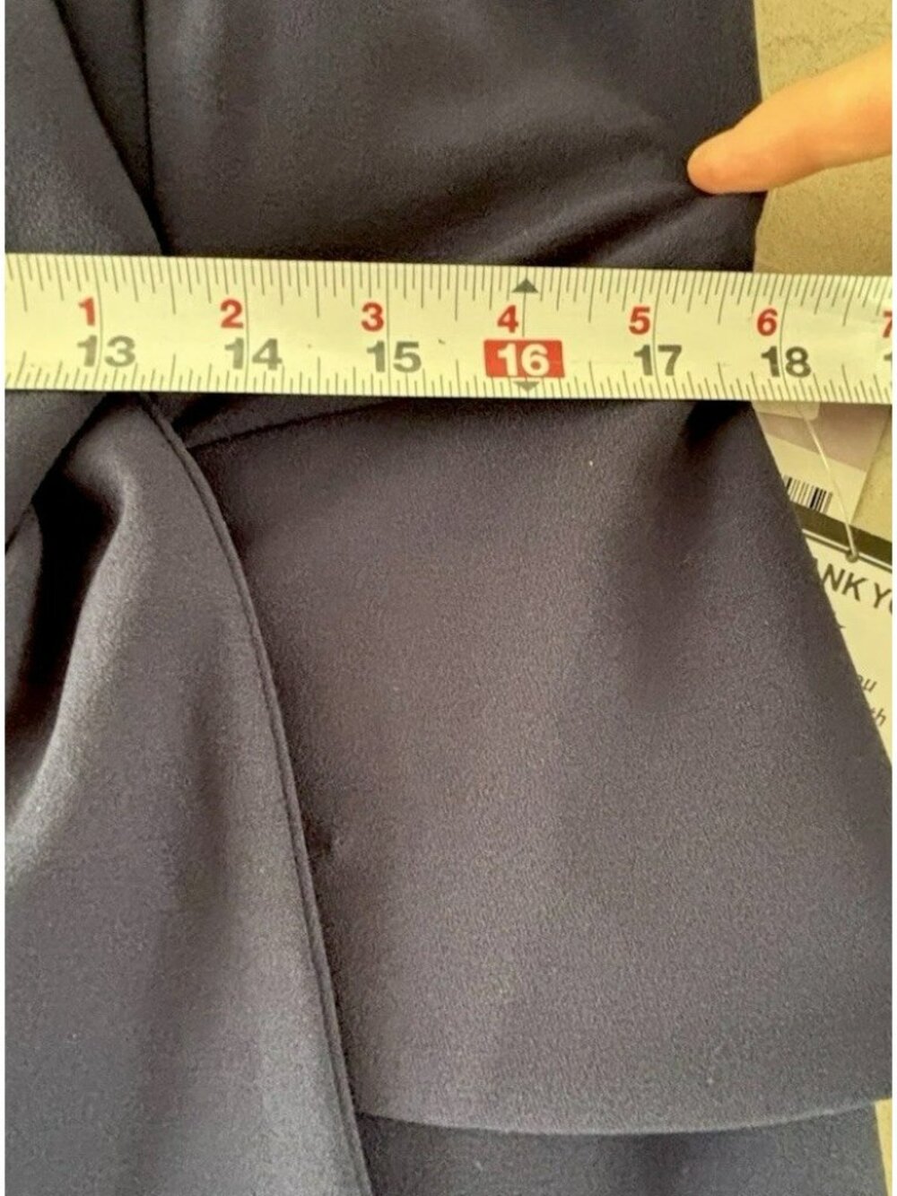 JS Collections Calista Peplum Jumpsuit Womens Size 14 Navy Wide Leg Formal NWT - Picture 10 of 16